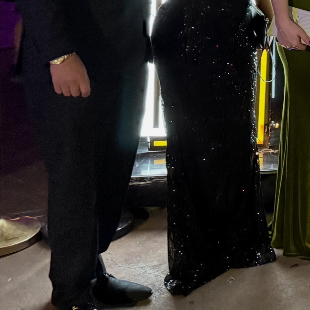 Fashion Nova Black Sequin Prom Dress - Picture 2 of 2